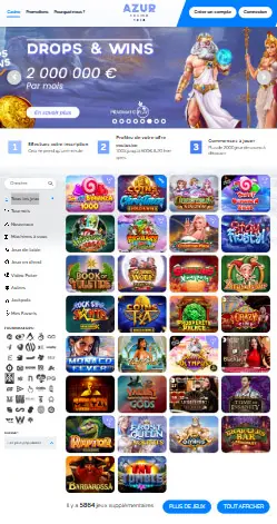 l'application et interface ARLEQUIN CASINO