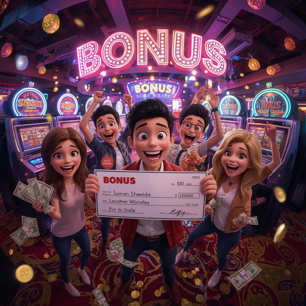bonus dans les mains de l'homme au casino ARLEQUIN CASINO