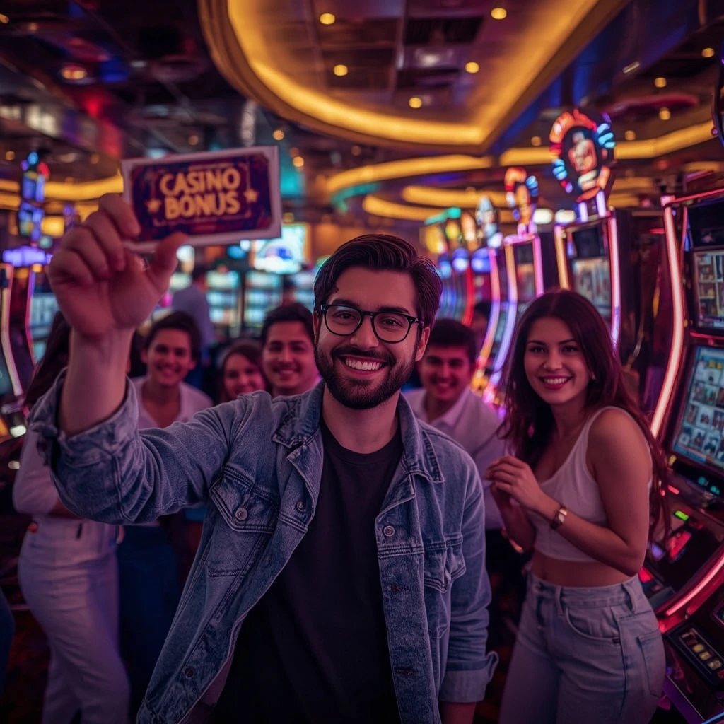 une personne tenant un bonus Arlequin Casino