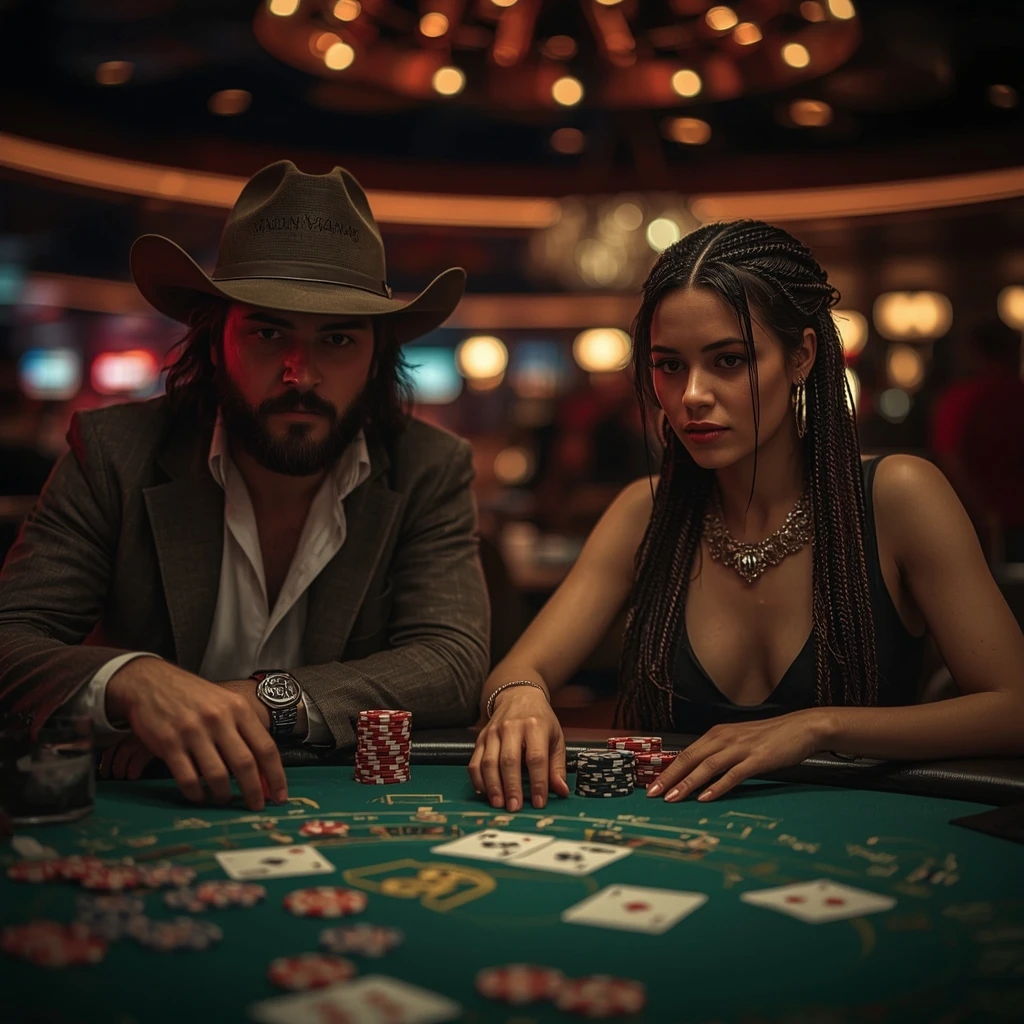 photo de deux joueurs de poker ARLEQUIN CASINO