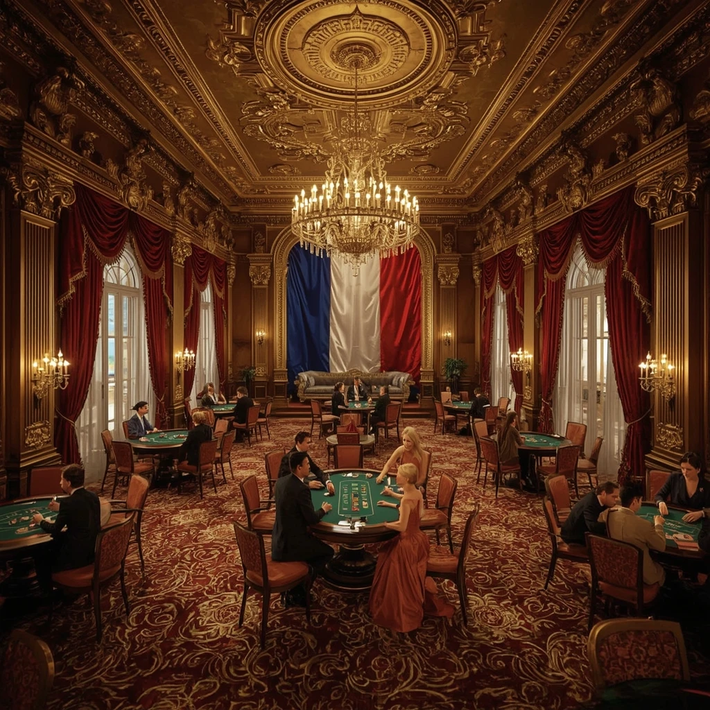 Le casino et le drapeau français ARLEQUIN CASINO